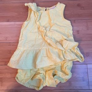 Cat & Jack two piece yellow ruffle summer spring outfit sz 5t